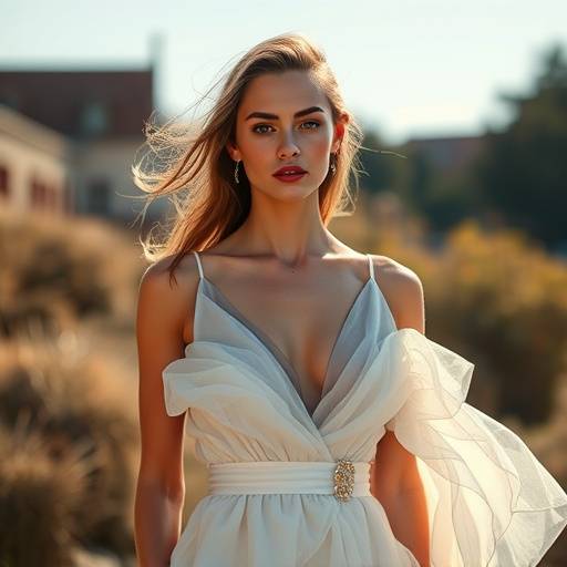 Example of high fashion photography in an outdoor setting